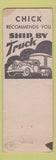 Matchbook Cover - Chick's Phillips 66 oil gas Pineville MO