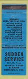 Matchbook Cover - Sudden Service Auto Repair Bismarck ND