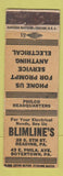 Matchbook Cover - Blimline's Radio Philco Boyerton Rading PA electrical