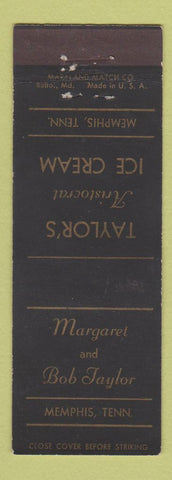 Matchbook Cover - Taylor's Aristocrat Ice Cream Memphis TN