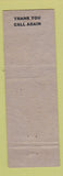 Matchbook Cover - Brass Rail Eden Valley MN Roy Hickey