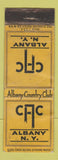 Matchbook Cover - Albany Country Club NY WORN