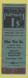 Matchbook Cover - Dike Tire Company Stoneham MA WORN