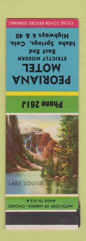 Matchbook Cover - Peoriana Motel Idaho Springs Colorado