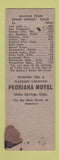 Matchbook Cover - Peoriana Motel Idaho Springs Colorado
