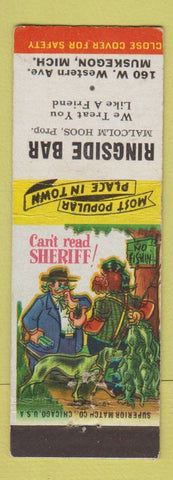 Matchbook Cover - Ringside Bar Muskegon MI hillbilly