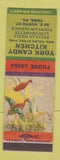 Matchbook Cover - York Candy Kitchen York PA