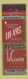Matchbook Cover - Le Claire Hotel Moline IL