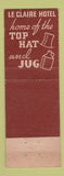 Matchbook Cover - Le Claire Hotel Moline IL