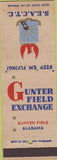Matchbook Cover - Gunter Field Exchange AL