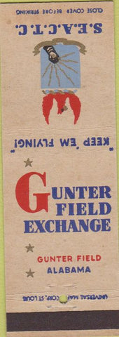 Matchbook Cover - Gunter Field Exchange AL