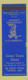 Matchbook Cover - Down Town Motel Tucson AZ