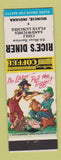 Matchbook Cover - Rice's Diner Muncie IN hillbilly