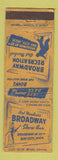 Matchbook Cover - Broadway Recreation Art Narlock Bay City MI WORN