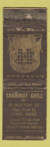 Matchbook Cover - Shawmut Grill Lynn MA WORN