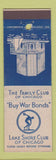 Matchbook Cover - Lake Shore Club of Chicago IL WWII
