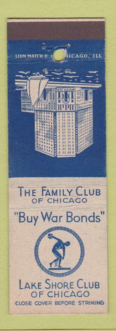 Matchbook Cover - Lake Shore Club of Chicago IL WWII