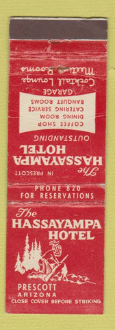 Matchbook Cover - Hassayampa Hotel Prescott AZ WEAR