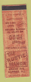 Matchbook Cover - Rustin Manor Restaurant Gurnee IL SAMPLE
