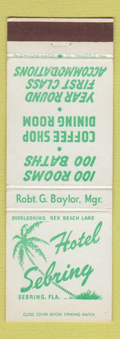 Matchbook Cover - Hotel Sebring FL