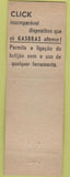 Matchbook Cover - Agora Gasbras Com propane? Brazil