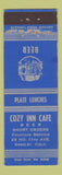 Matchbook Cover - Cozy Inn Cafe Greeley Colorado WEAR