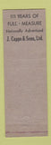 Matchbook Cover - Capps Men's Clothes Weicherdings Fulda MN