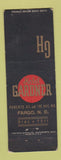 Matchbook Cover - Hotel Gardner Fargo ND WEAR