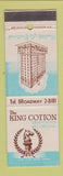 Matchbook Cover - King Cotton Hotel Greensboro NC