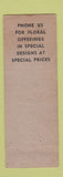 Matchbook Cover - Plaza Florists Flowers Kansas City MO WEAR