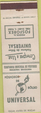 Matchbook Cover - Universal Match Brazil