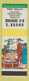 Matchbook Cover - Chuck's DX oil gas Lytton IA hillbilly