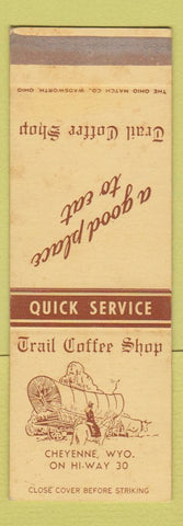 Matchbook Cover - Trail Coffee Shop Cheyenne WY