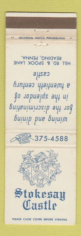 Matchbook Cover - Stokesay Castle Reading PA