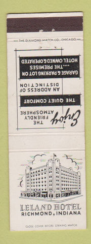 Matchbook Cover - Leland Hotel Richmond IN
