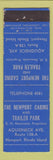 Matchbook Cover - Newport Cabins and Trailer Court RI MERCHANTS