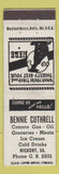 Matchbook Cover - Bennie Cuthrell Conoco oil gas Hickory VA