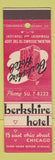 Matchbook Cover - Berkshire Hotel Chicago IL