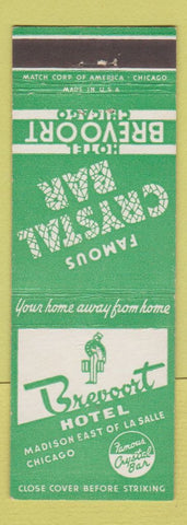 Matchbook Cover - Brevoort Hotel Chicago IL Crystal Bar
