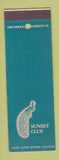 Matchbook Cover - Sunset Club SAMPLE