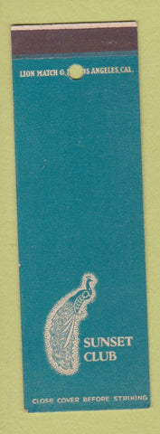 Matchbook Cover - Sunset Club SAMPLE