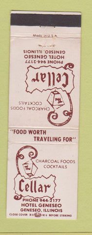 Matchbook Cover - Cellar Restaurant Hotel Geneseo IL