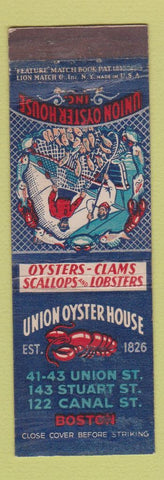 Matchbook Cover - Union Oyster House Boston MA feature