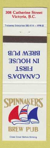 Matchbook Cover - Spinnakers' Brew Pub Victoria BC