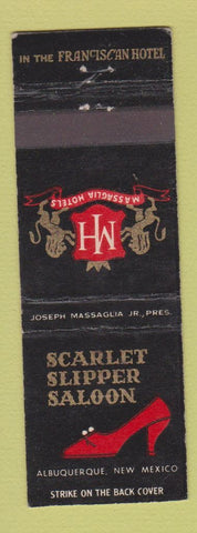Matchbook Cover - Massaglia Hotels Franciscan Hotel Albuquerque NM
