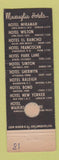 Matchbook Cover - Massaglia Hotels Franciscan Hotel Albuquerque NM