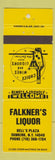 Matchbook Cover - Falkner's Liquor Dunkirk NY
