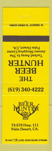 Matchbook Cover - Beer Hunter Palm Desert CA