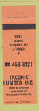 Matchbook Cover - Taconic Lumber Williamstown MA ORANGE