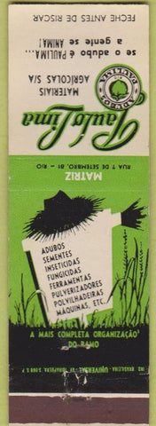 Matchbook Cover - Paulo Lima agricultural Brazil Insecticides